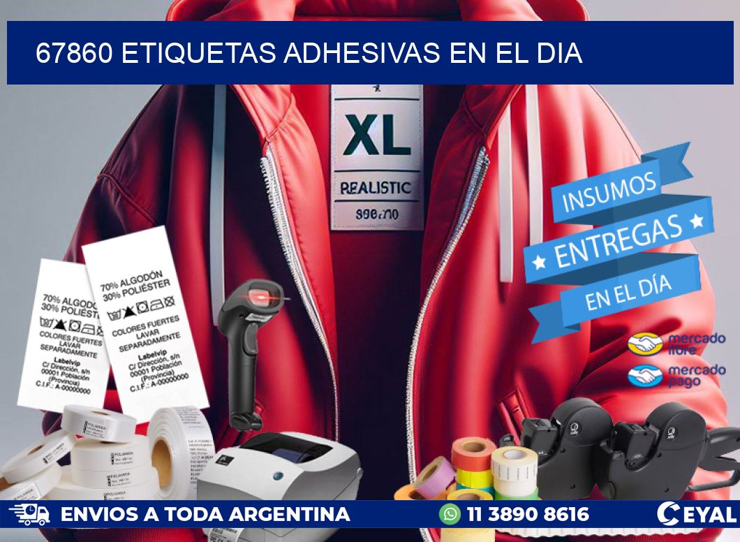 67860 Etiquetas adhesivas en el dia