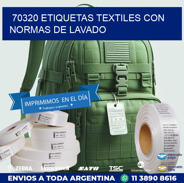 70320 ETIQUETAS TEXTILES CON NORMAS DE LAVADO