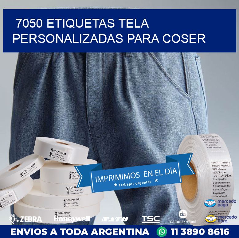 7050 ETIQUETAS TELA PERSONALIZADAS PARA COSER