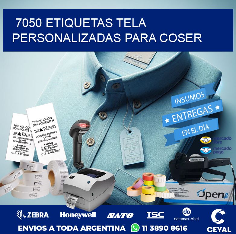 7050 ETIQUETAS TELA PERSONALIZADAS PARA COSER