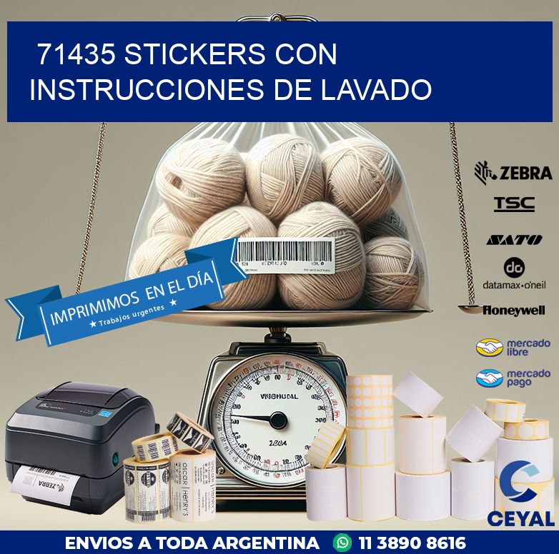 71435 STICKERS CON INSTRUCCIONES DE LAVADO