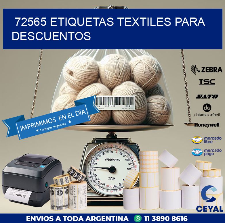 72565 ETIQUETAS TEXTILES PARA DESCUENTOS