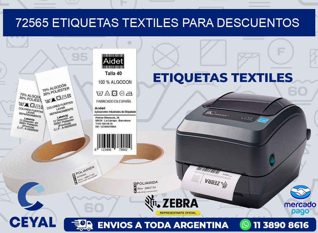 72565 ETIQUETAS TEXTILES PARA DESCUENTOS