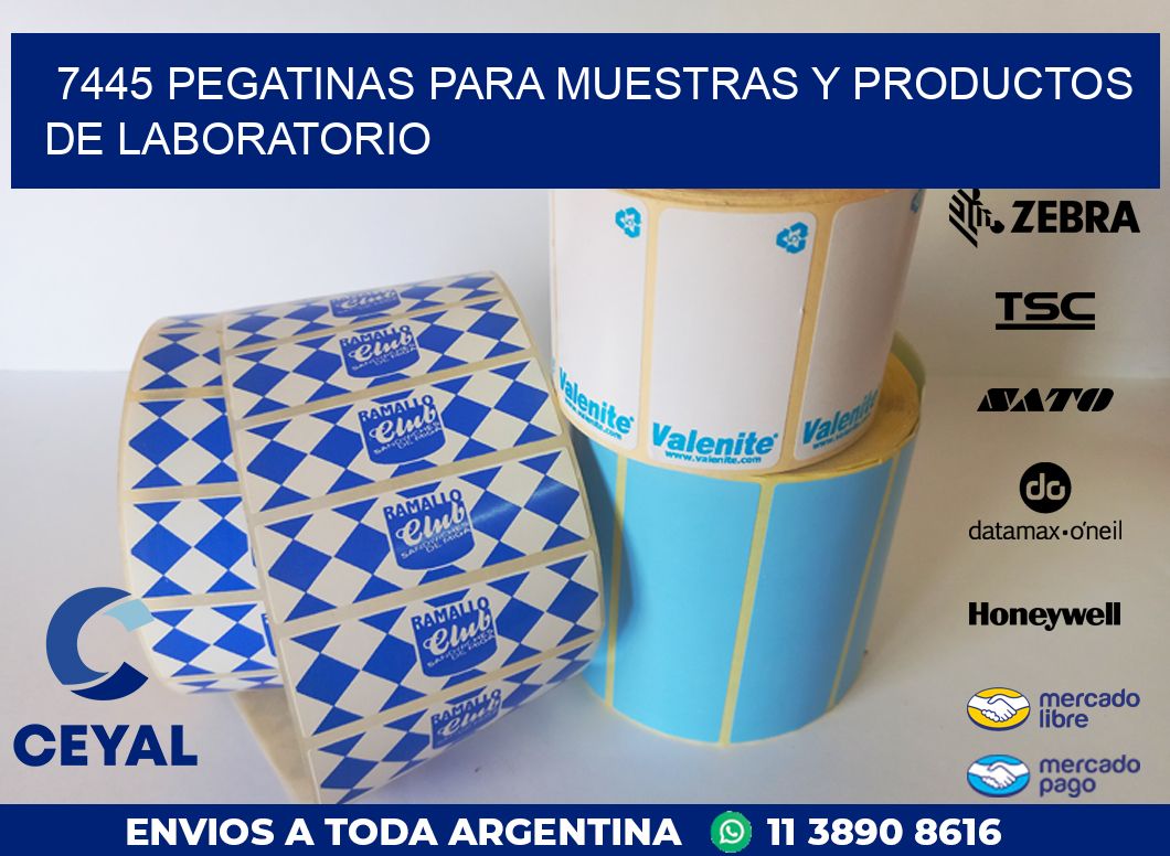 7445 PEGATINAS PARA MUESTRAS Y PRODUCTOS DE LABORATORIO