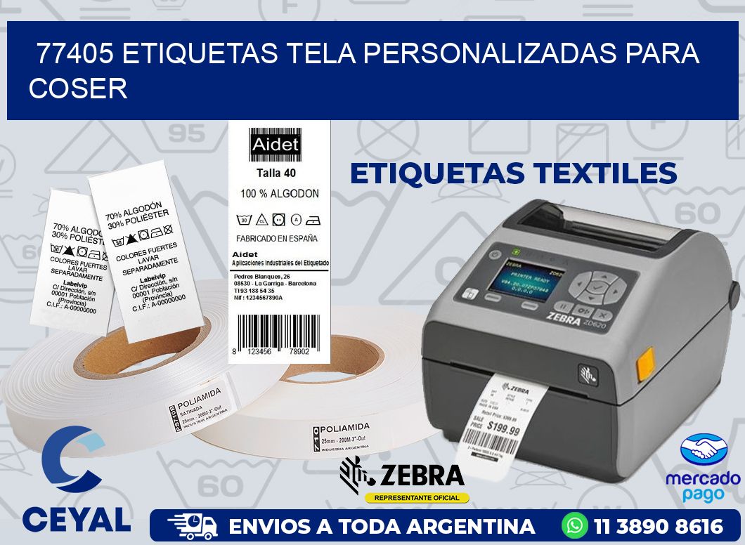 77405 ETIQUETAS TELA PERSONALIZADAS PARA COSER