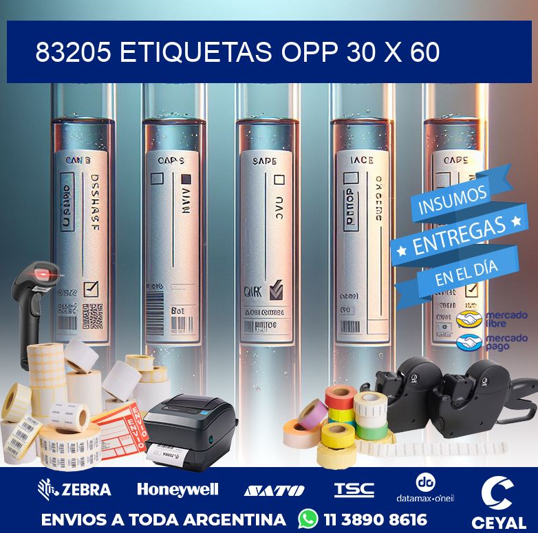 83205 ETIQUETAS OPP 30 X 60
