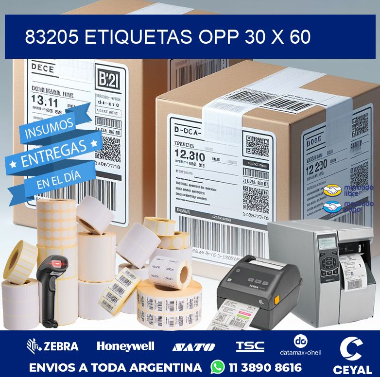 83205 ETIQUETAS OPP 30 X 60