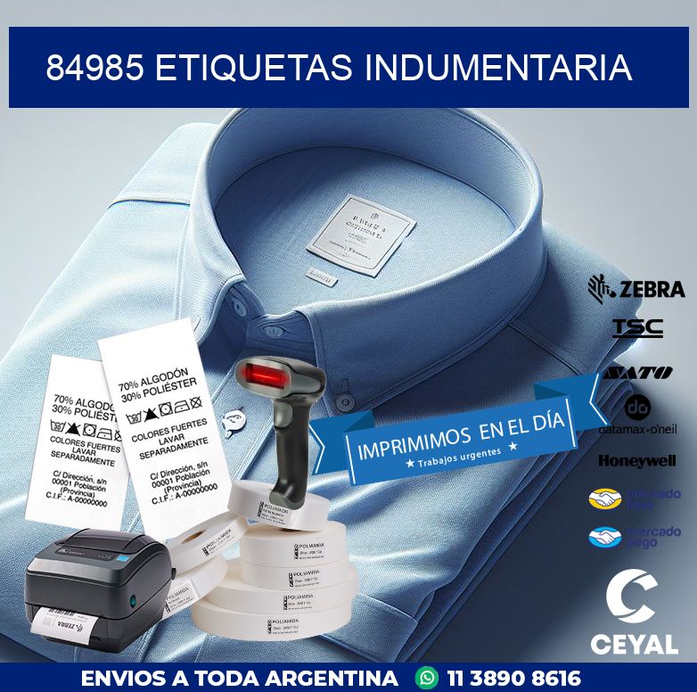 84985 ETIQUETAS INDUMENTARIA