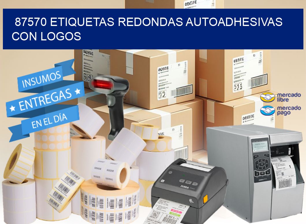 87570 ETIQUETAS REDONDAS AUTOADHESIVAS CON LOGOS