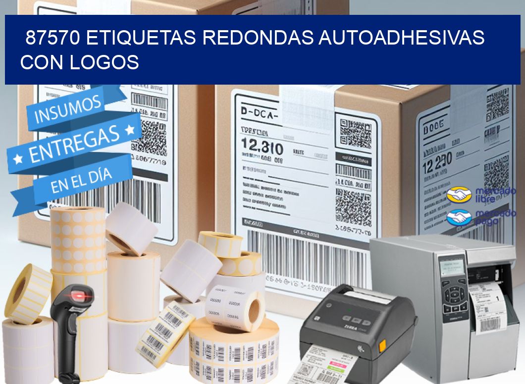 87570 ETIQUETAS REDONDAS AUTOADHESIVAS CON LOGOS
