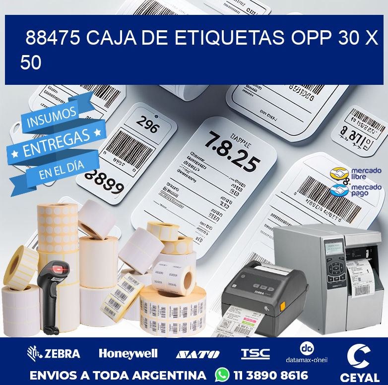 88475 CAJA DE ETIQUETAS OPP 30 X 50