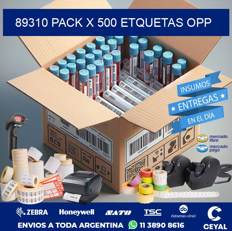 89310 PACK X 500 ETQUETAS OPP