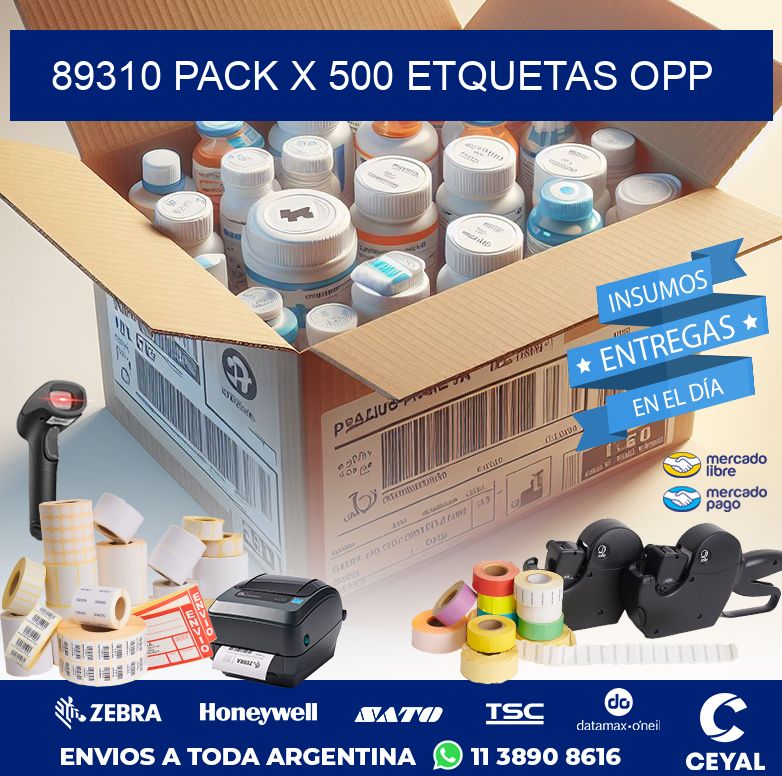89310 PACK X 500 ETQUETAS OPP