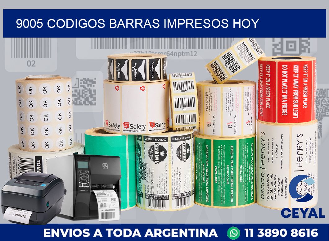 9005 CODIGOS BARRAS IMPRESOS HOY