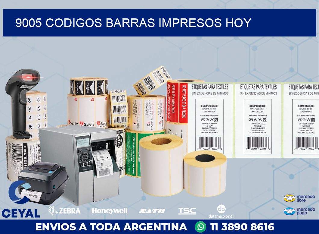 9005 CODIGOS BARRAS IMPRESOS HOY