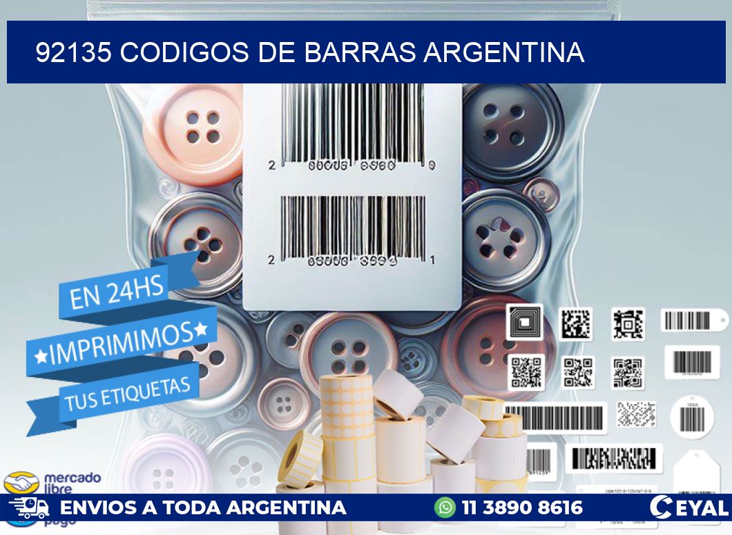 92135 CODIGOS DE BARRAS ARGENTINA