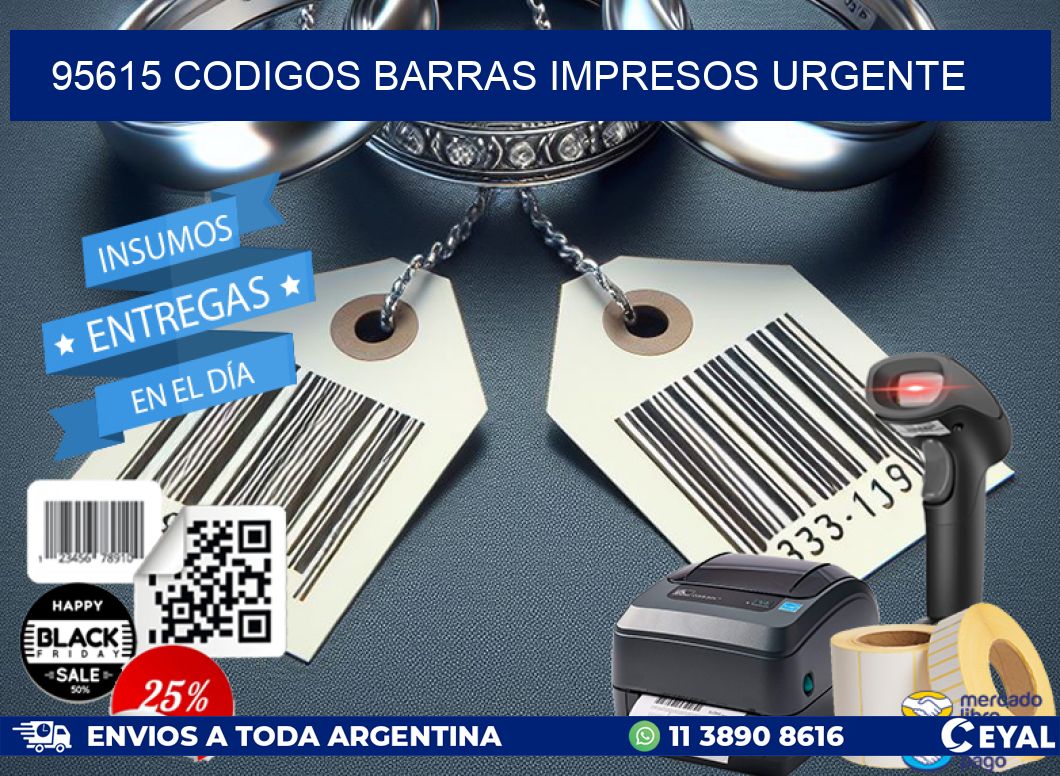 95615 codigos barras impresos urgente