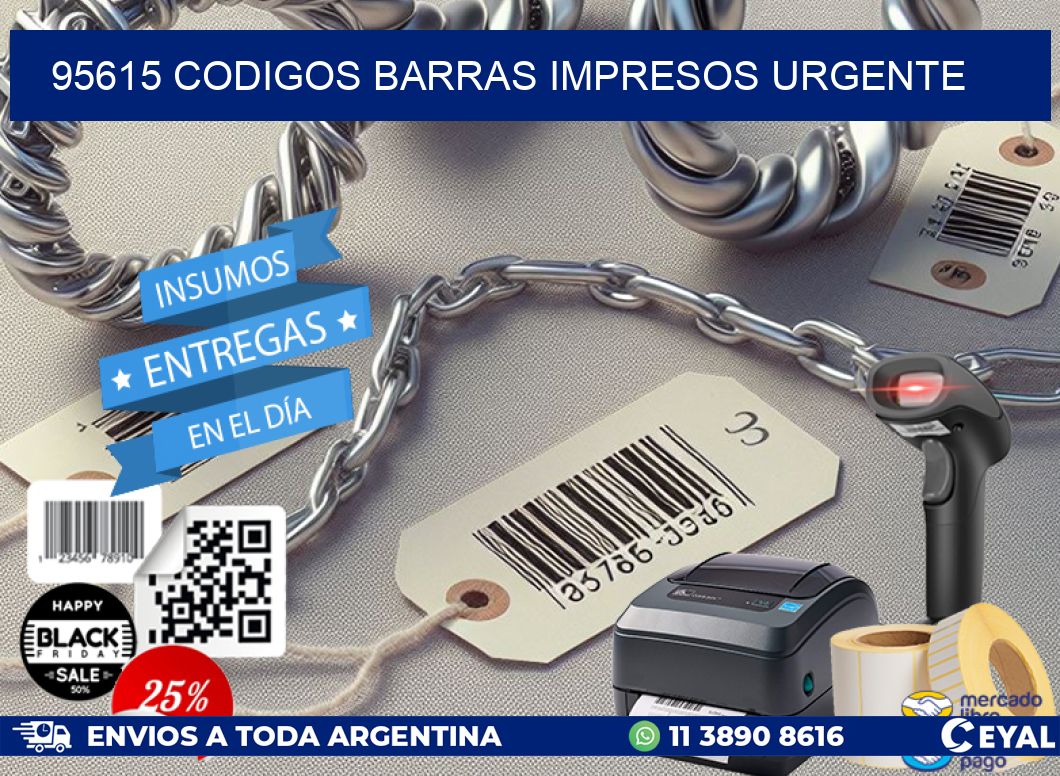 95615 codigos barras impresos urgente