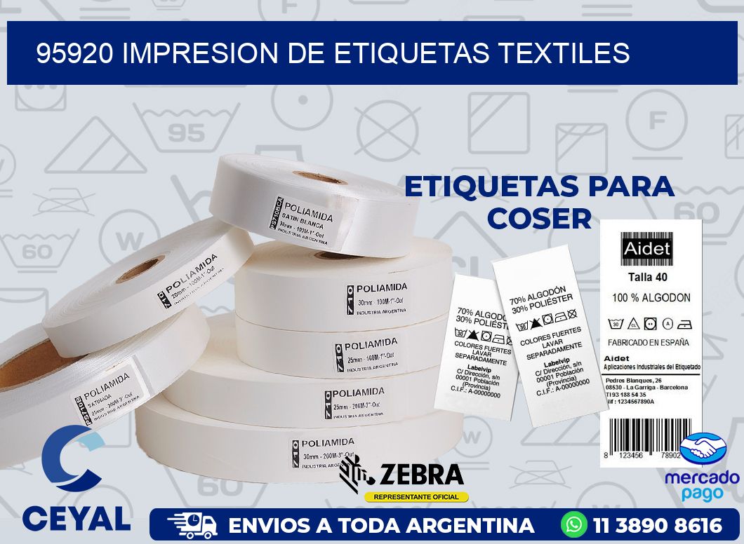 95920 IMPRESION DE ETIQUETAS TEXTILES