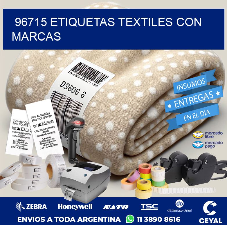96715 ETIQUETAS TEXTILES CON MARCAS