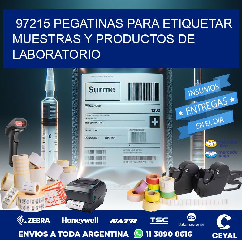 97215 PEGATINAS PARA ETIQUETAR MUESTRAS Y PRODUCTOS DE LABORATORIO