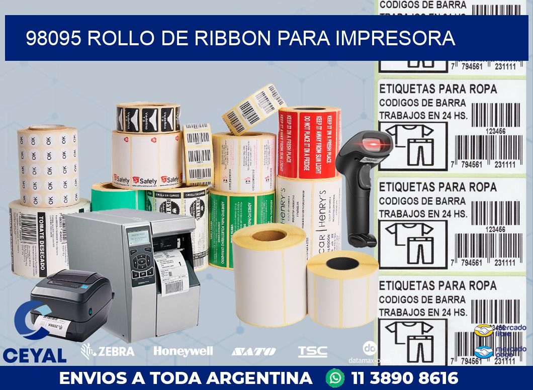 98095 ROLLO DE RIBBON PARA IMPRESORA