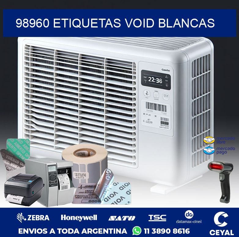 98960 ETIQUETAS VOID BLANCAS