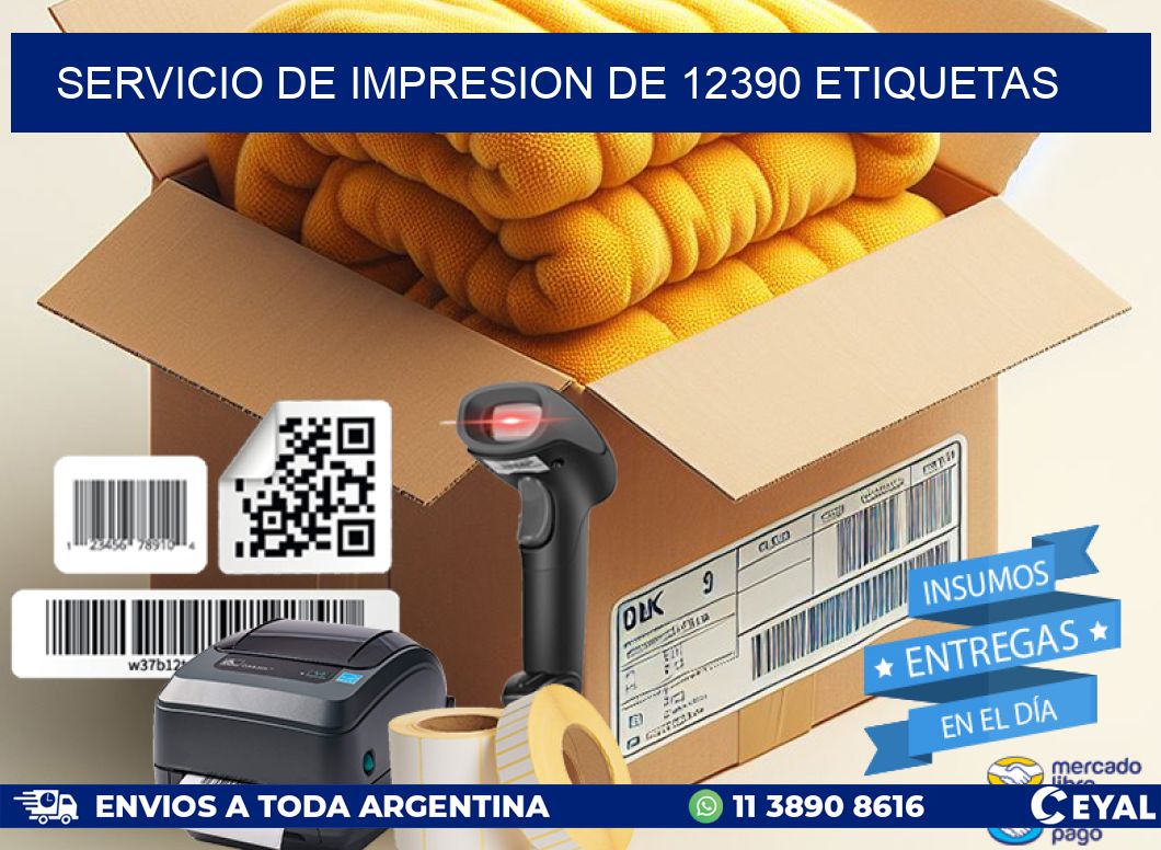 SERVICIO DE IMPRESION DE 12390 ETIQUETAS