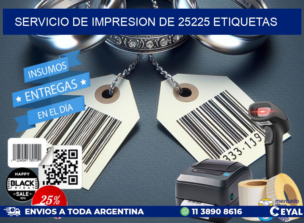 SERVICIO DE IMPRESION DE 25225 ETIQUETAS