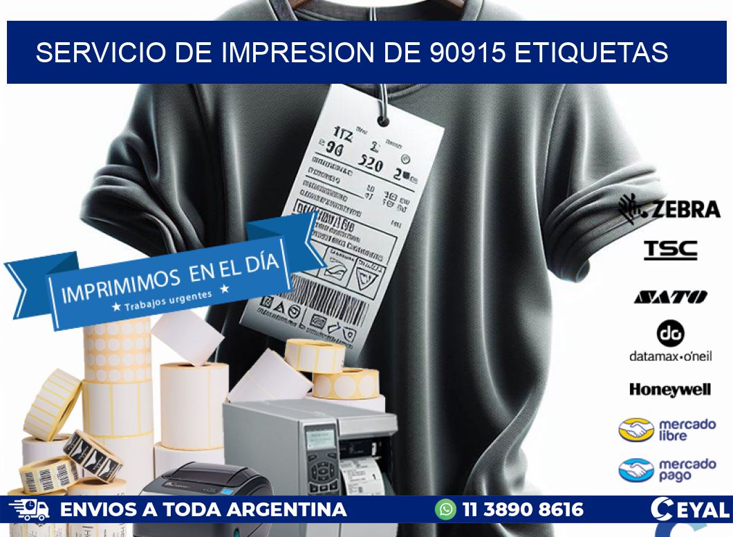 SERVICIO DE IMPRESION DE 90915 ETIQUETAS