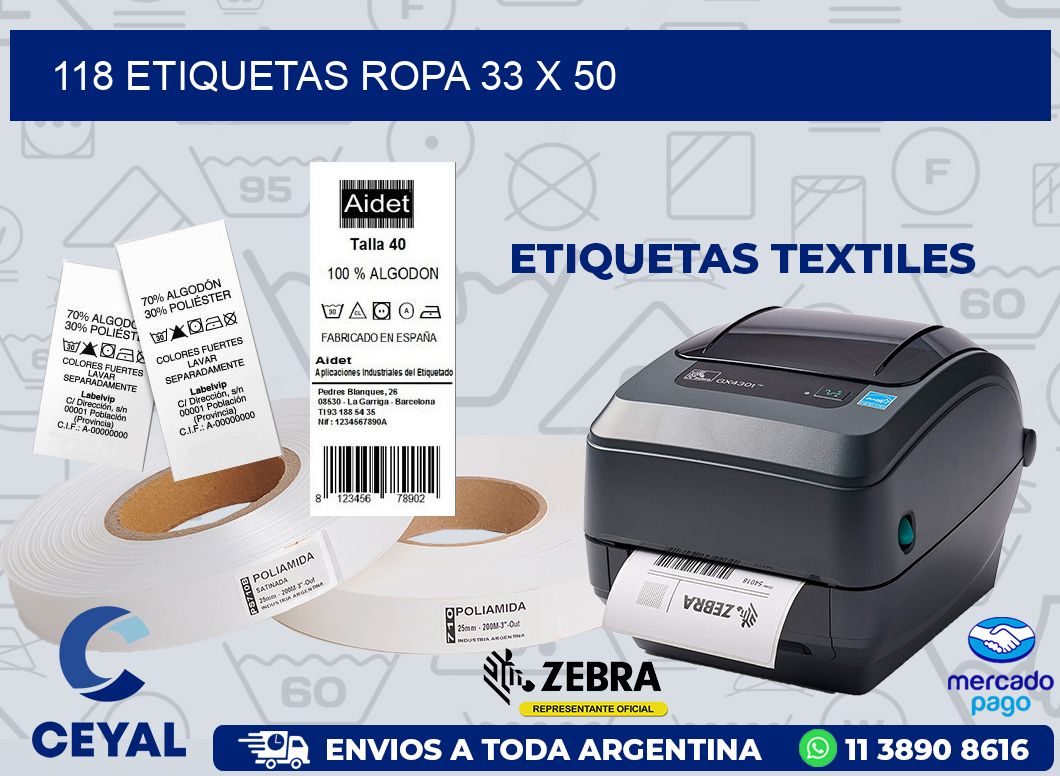 118 ETIQUETAS ROPA 33 x 50