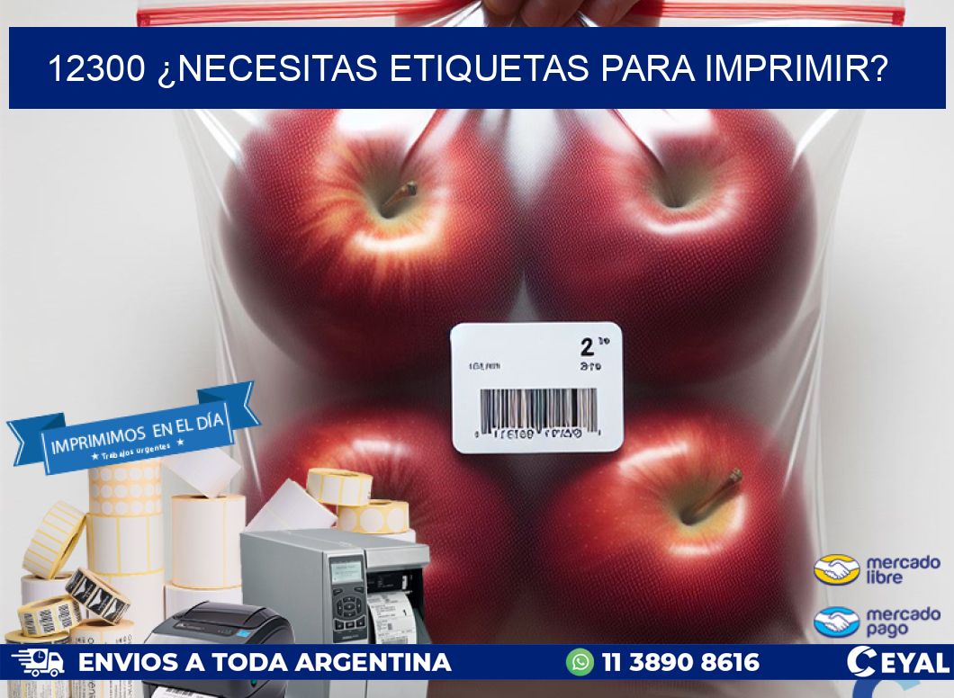 12300 ¿NECESITAS ETIQUETAS PARA IMPRIMIR?