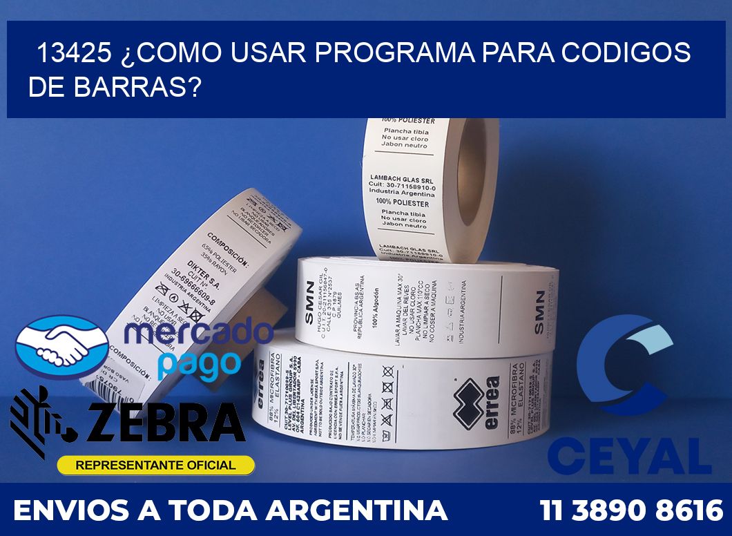 13425 ¿COMO USAR PROGRAMA PARA CODIGOS DE BARRAS?