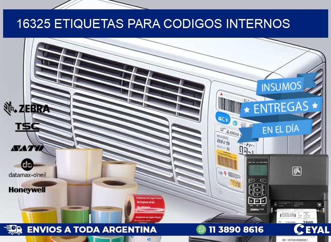 16325 ETIQUETAS PARA CODIGOS INTERNOS
