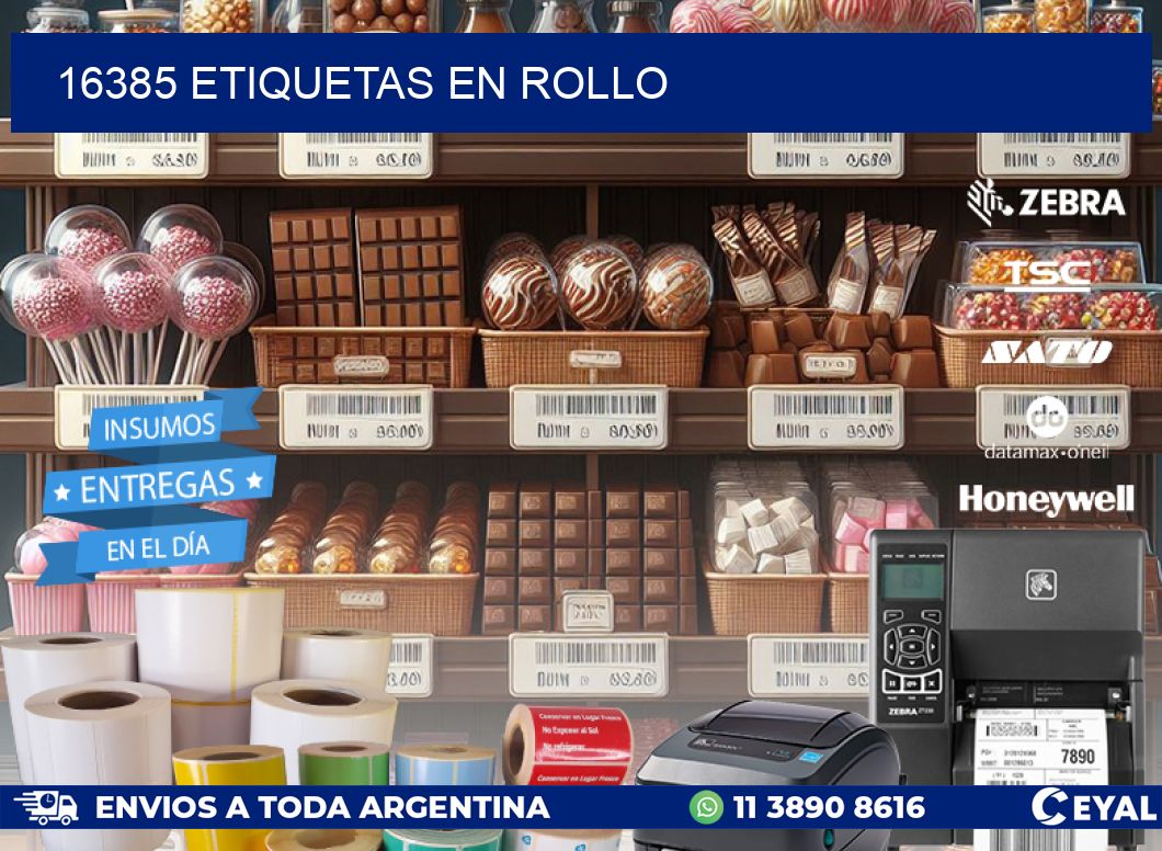 16385 ETIQUETAS EN ROLLO
