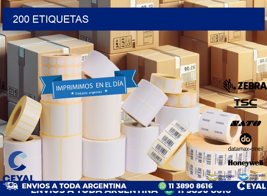200 ETIQUETAS