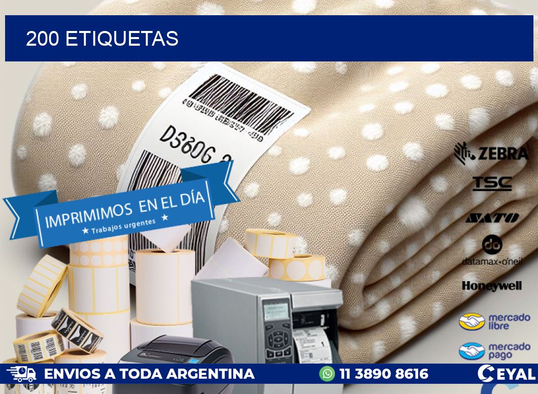 200 ETIQUETAS