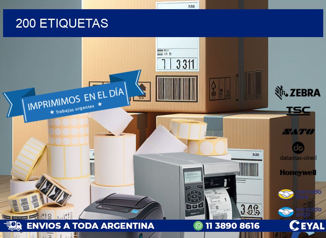 200 ETIQUETAS