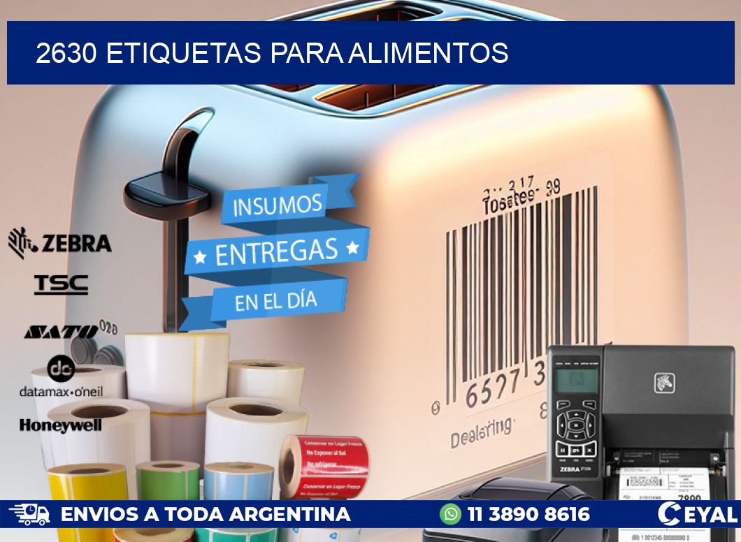 2630 ETIQUETAS PARA ALIMENTOS