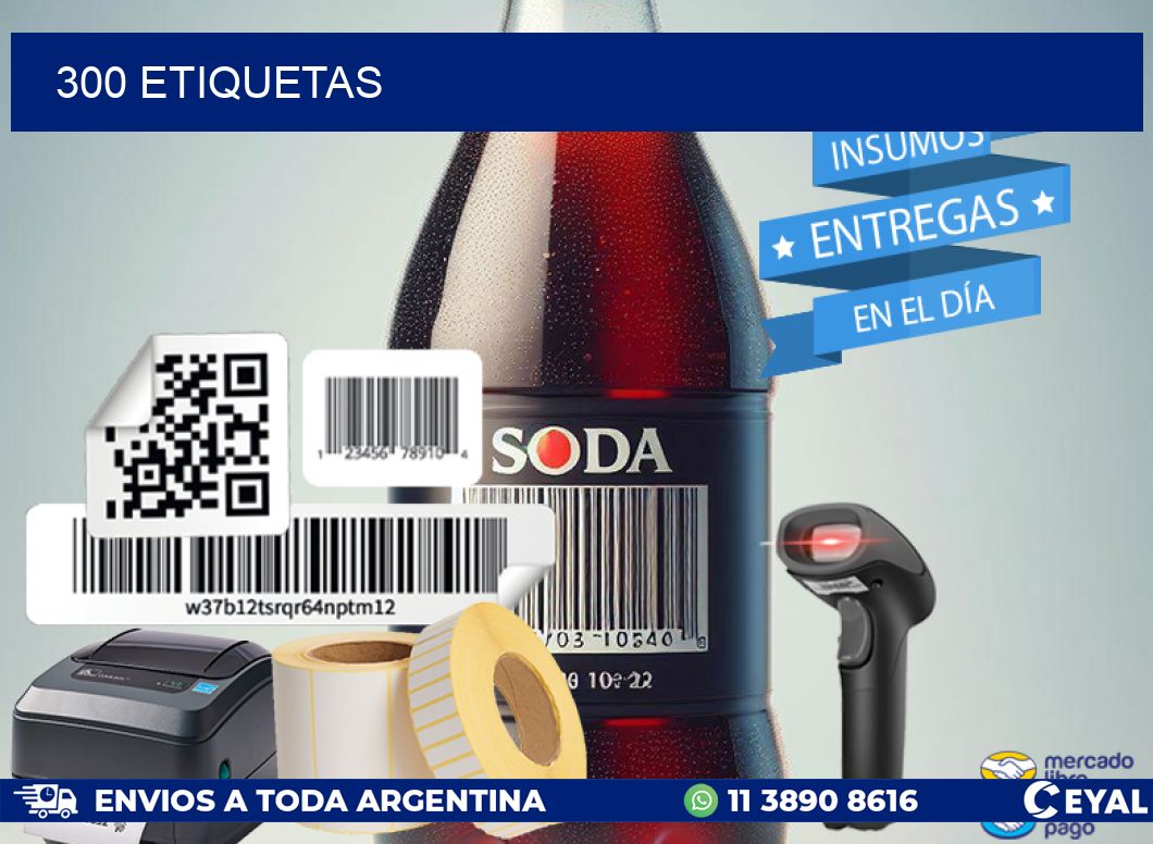 300 ETIQUETAS