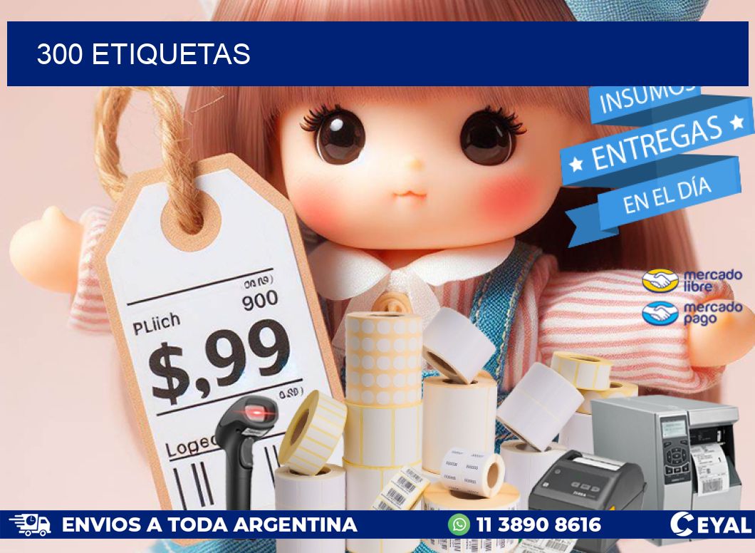 300 ETIQUETAS