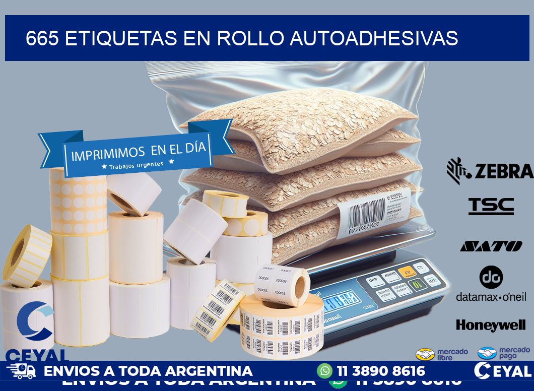 665 ETIQUETAS EN ROLLO AUTOADHESIVAS
