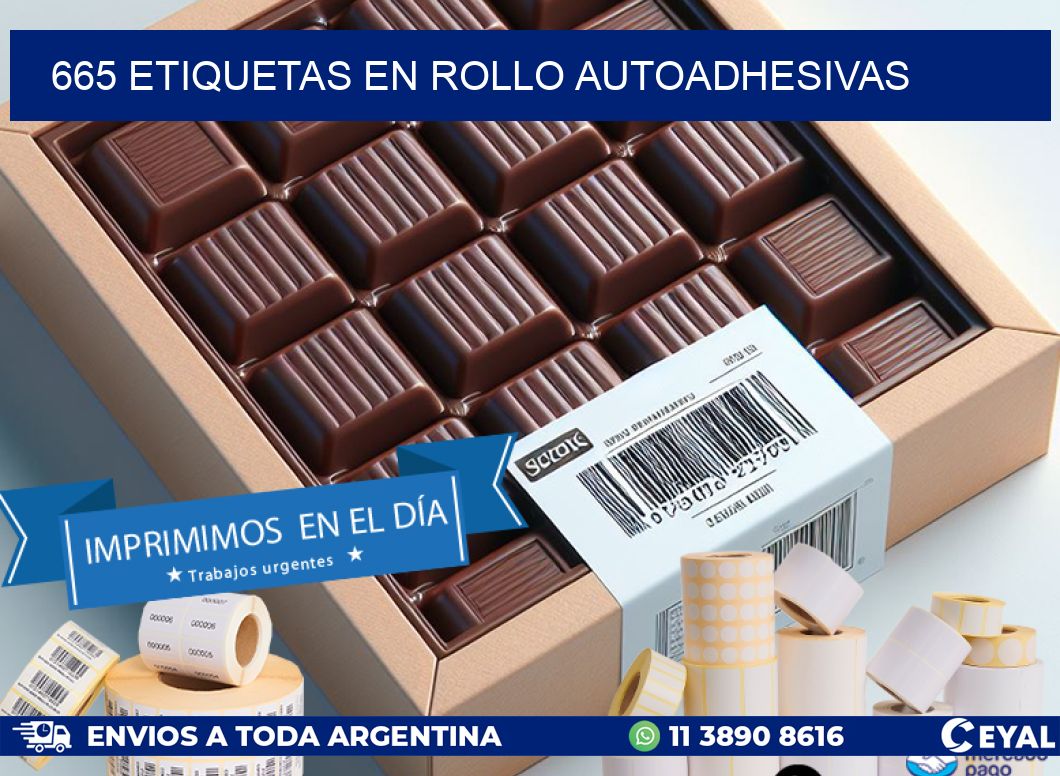 665 ETIQUETAS EN ROLLO AUTOADHESIVAS