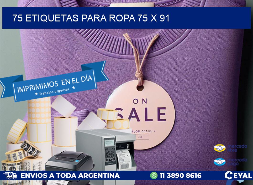 75 ETIQUETAS PARA ROPA 75 x 91
