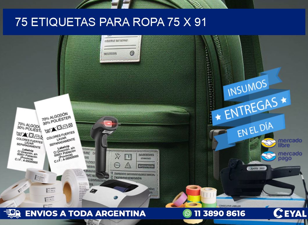 75 ETIQUETAS PARA ROPA 75 x 91