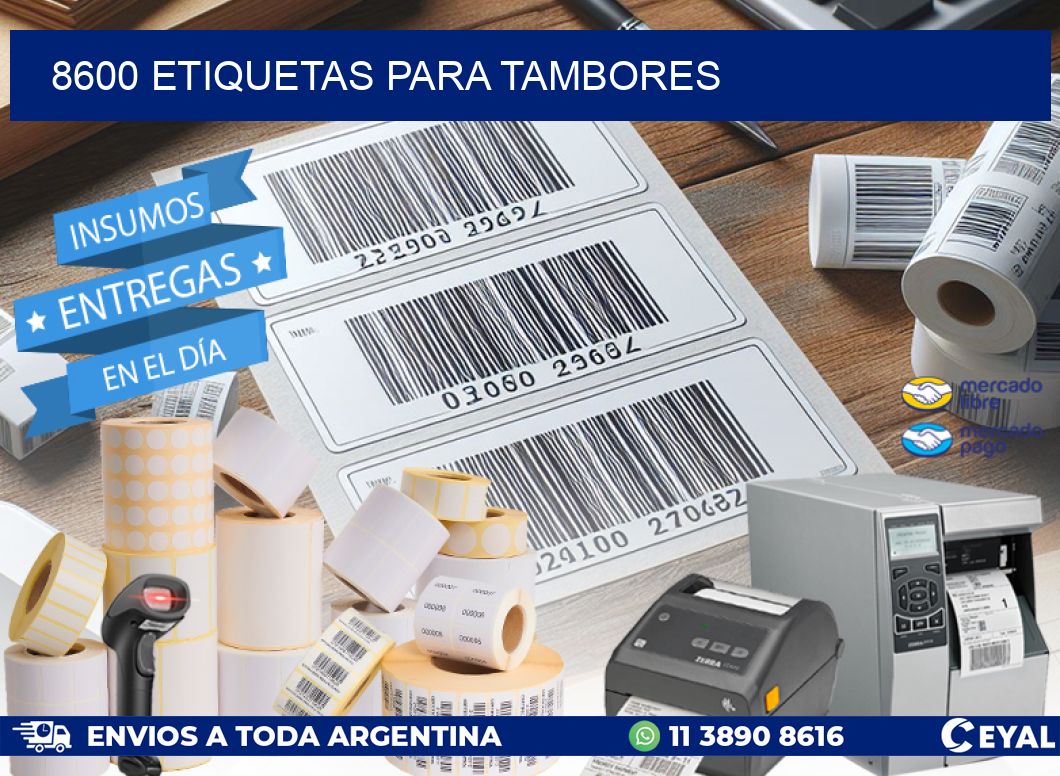 8600 ETIQUETAS PARA TAMBORES