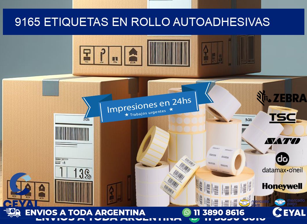 9165 ETIQUETAS EN ROLLO AUTOADHESIVAS