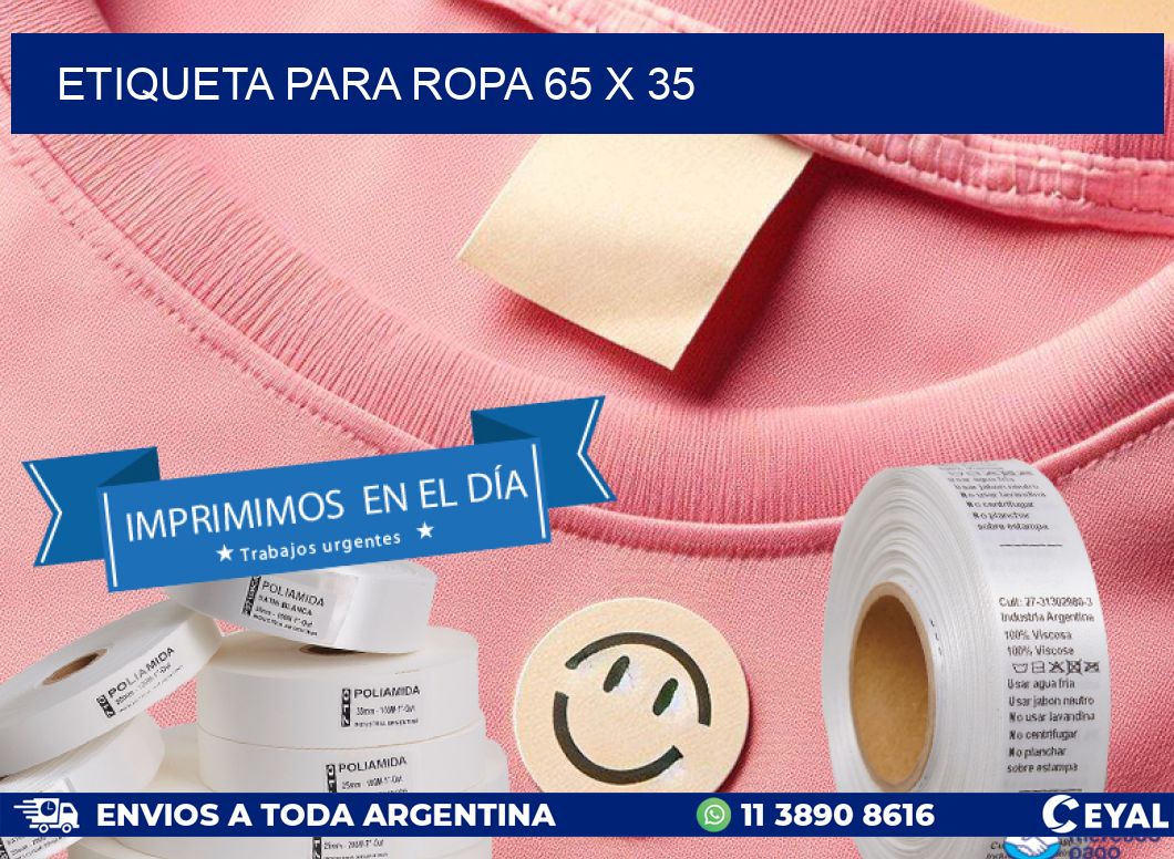 ETIQUETA PARA ROPA 65 x 35