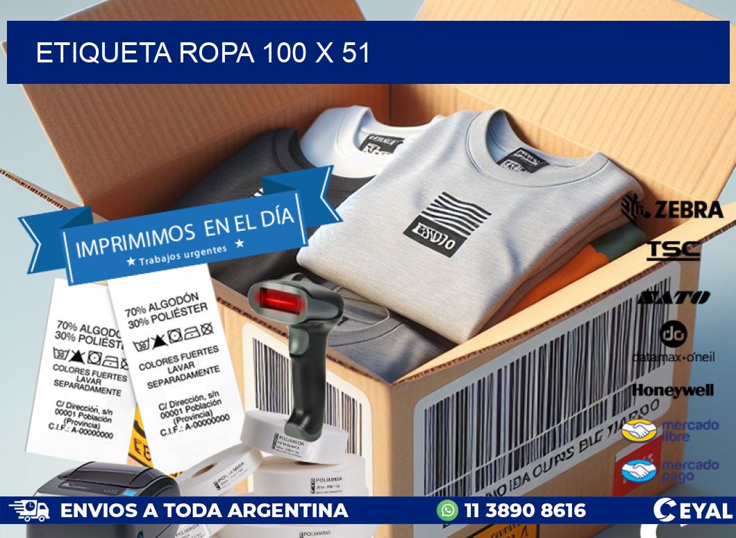ETIQUETA ROPA 100 x 51