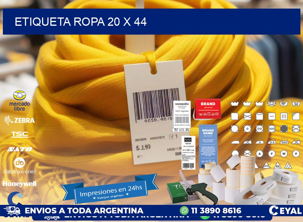 ETIQUETA ROPA 20 x 44